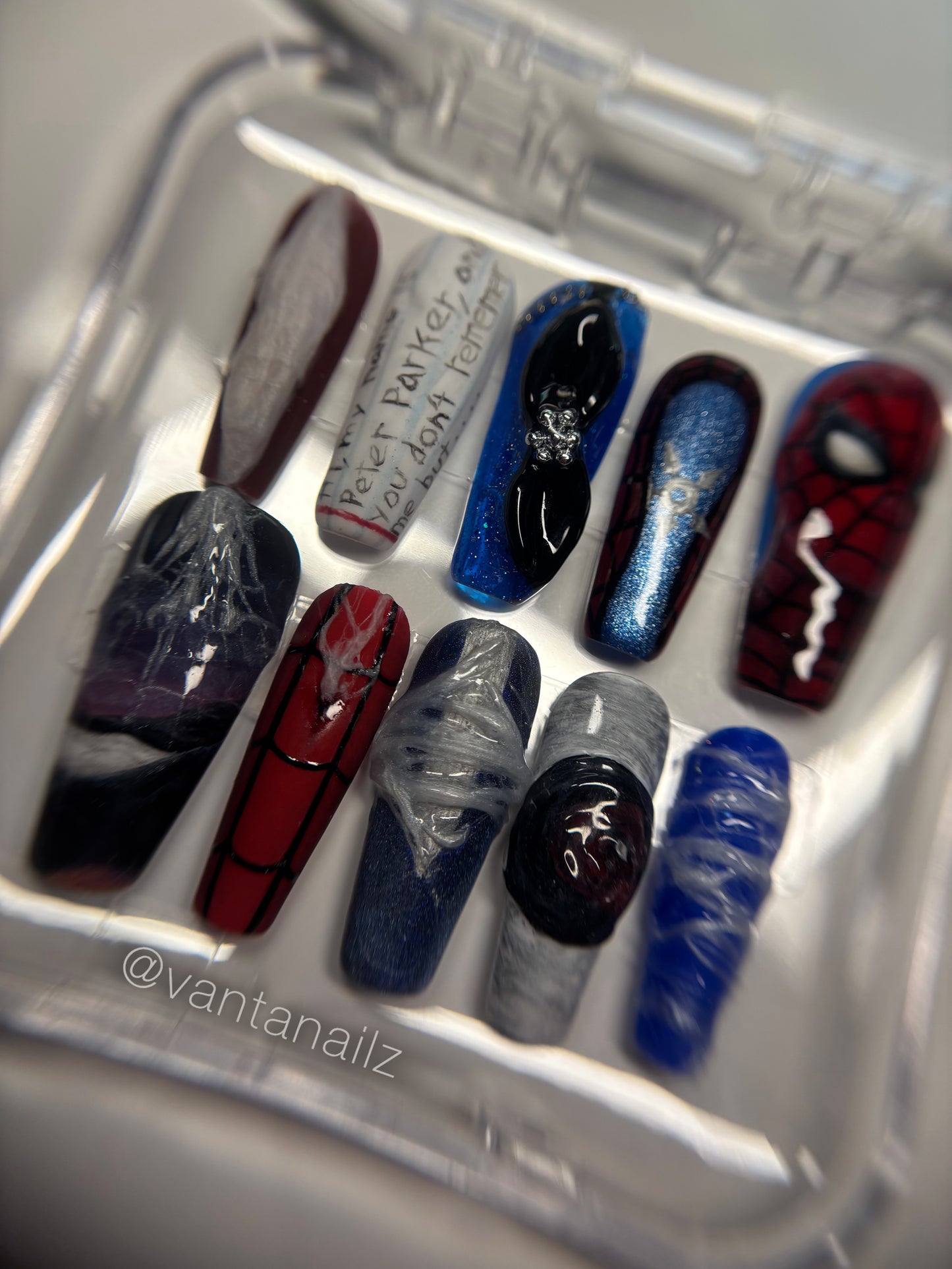 “SPIDEY” Press Ons @vantanailz