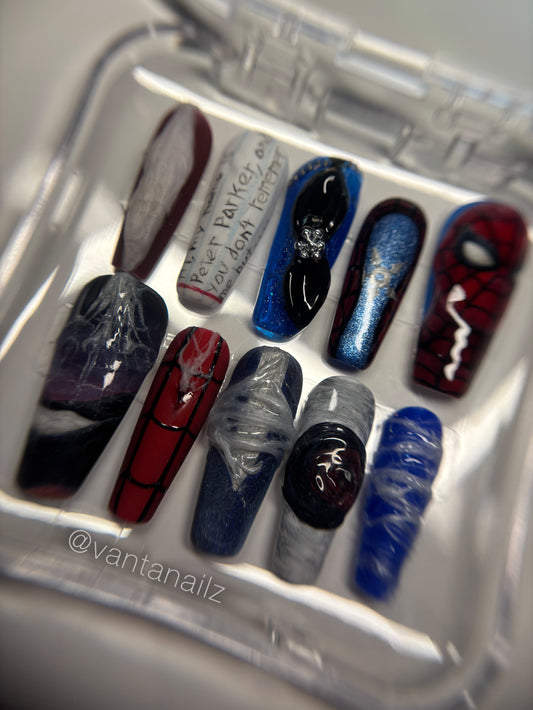 “SPIDEY” Press Ons @vantanailz